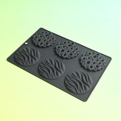 Silicone Mold, 6-Cavity Chocolate Mousse Cake Molds, Baking Mould for Desserts, Pastry, Candy, Non-Stick Food Grade Silicone Baking Pan (C_ Round) - size: C_ Round