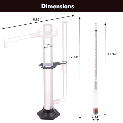 Proofing Parrot for Distilling Distillation Shine Stills Homebrew with Alcometer Proof & Tralle Hydrometer Distiller Accessories Alcohol Measuring Tools - color: Proofing Parrot Alcoholmeter Test Kit