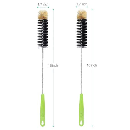 Long Bottle Cleaning Brush，Household Kitchen Cleaning Brush Set for Washing Narrow Neck Beer Bottles, Wine Decanters, Vases, Pipes，and Sports Water Bottles，2 Pack