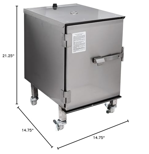 SmokinTex Lil' Tex Electric Smoker - Stainless Steel Portable Meat Smoker Grill with Temperature Control, Wood Chip Tray, and Meat Probe for BBQ, Jerky, Vegetables - size: 55 lb.
