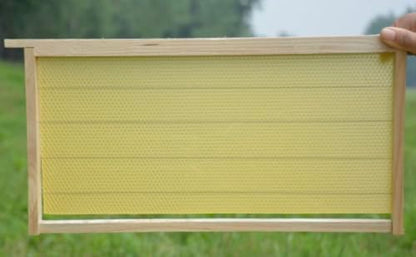 Bee Hive Langstroth Frames DEEP size 100% Bee Wax Foundation with Wire- 20 PACK