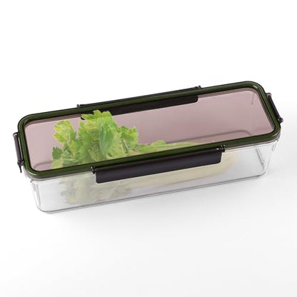 Celery Keeper for Refrigerator, Celery Storage Container with Lid, BPA-Free Long Plastic Fridge Storage Container for Fresh Celeries, Easy to Clean and Leak Proof, Food Storage Bins for Kitchen