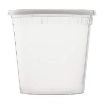 Karat [24oz - 240 ct] Clear PP Injection Molded Round Deli Containers with Lids (FP-IMDC24-PP - color: Clear, size: 24oz