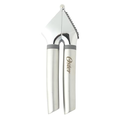 Oster Chadswyck 7.7” Garlic Press, Stainless Steel Garlic Mincer & Crusher, Easy Squeeze, Dishwasher Safe - color: Chadswyck (7.7" Garlic Press)