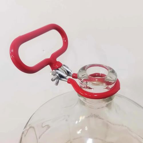 2-Pack Heavy Duty Stainless Steel Carboy Handle With Silicone Coating – Fits 3/5/6/6.5 Gallon Glass Carboys for Beer Brewing & Fermenting