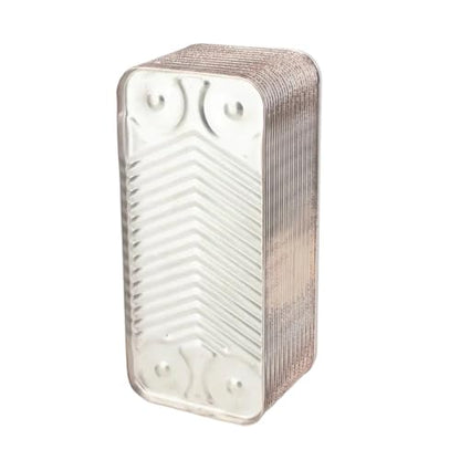 24 Plate Heat Exchanger for Beer Wort Chiller - SUS304 Stainless Steel Cooler(1 Inch BSPT) - size: 1 Inch BSPT