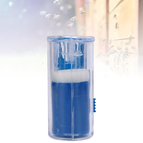 Asixxsix Queen Bee Marking Kit, One Handed Queen Catcher Bottle Cage, Queen Bee Marking Cage Queen Marking Marker Bottle with 0-99 Number Sticker and Tweezers, Beekeeping Supplies (Blue) - color: Blue