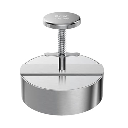 Brigii 304 Stainless Steel Burger Press,Hamburger Patty Maker, Heavy Duty Stainless Steel Burger Press for Ground Beef, Burgers (Dishwasher Safe) (BP01 PRO-5.5") - style: BP01 PRO-5.5"