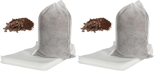 50pcs No Mess Large Cold Brew Bags, 8x12 inch Disposable Coffee Filter Bag Fine Mesh Hops Brewing Drawstring Pouches for Iced Coffee (Pack of 2) - size: 8x12 inch (Pack of 2)