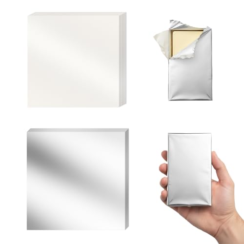 400 Pack Butter Wrapping Paper Set, 200 Pcs Aluminum Packaging Wrapping Sheets and 200 Pcs Silicone Oil Sheets, 9.84 x 9.84 and 8.66 x 8.66 Inches, for Homemade Butter Storage and Chocolate Packaging