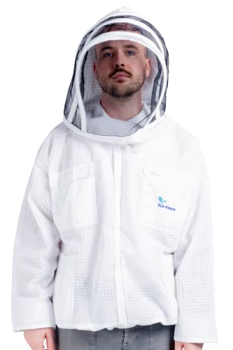 Premium Beekeeping Protective Vented Bee Hooded Jacket - size: XX-Large