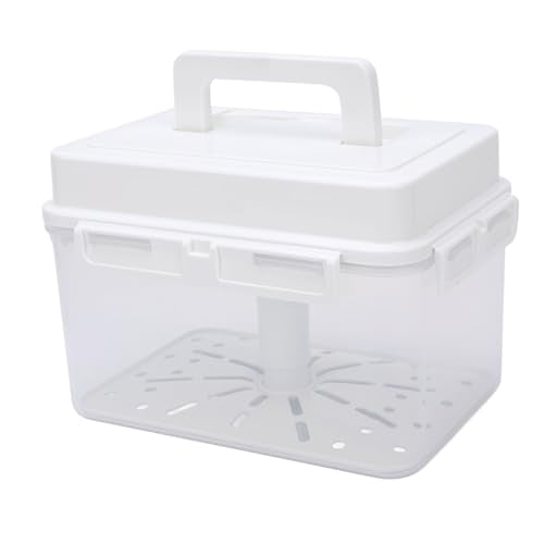 Plastic Kimchi Fermentation Container, Large Capacity Good Sealing Kimchi Jar Pickle Jar with Strainer Kimchi Storage Container Pickle Storage Box for Sauerkraut, Vegetables (5l) - size: 5l