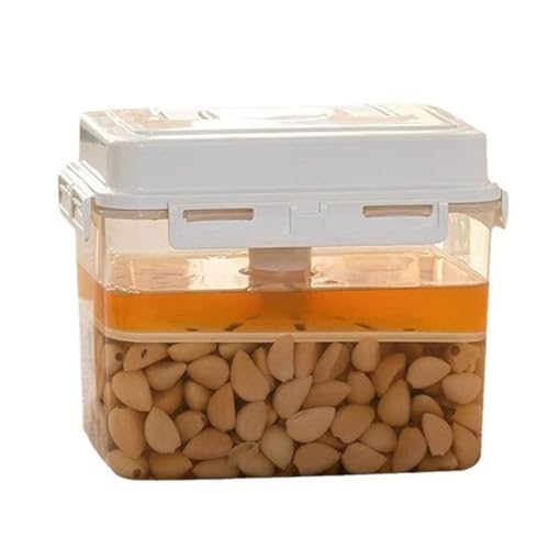 Plastics Pickle Jar with Handle Kimchi Press and Fermentation Box Sealed Container Kitchens Food Storage Organizers - color: 5