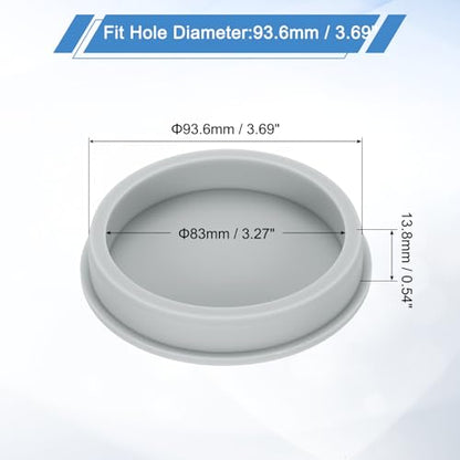 uxcell Silicone Rubber Plug, High Temp Round Hole Plug Waterproof Rubber Stopper Pipe End Caps Fit 93.6mm/3.69" Hole for Coating, Painting, Fence, Pipe Post - size: 93.6mm/3.69"