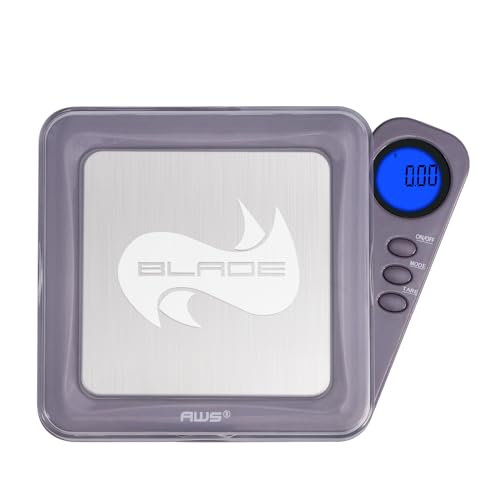 American Weigh Scales 200g x 0.01g Digital Pocket Gram Scale-Blade Series | Precision Mini Scale 0.01g Accuracy, Pocket Scale for Kitchen, Gold, Gems & Coin Scale, Smart Digital & Compact Scale - color: Gray, size: 200g x 0.01g
