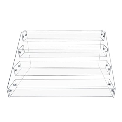 PMMASTO Tiered Spice Rack, Seasoning Organizer, Clear Acrylic Vertical Shelves Can Organizer for Countertop, Cabinet, Pantry, Kitchen Organization and Storage - 4 Tier - size: 4 Tier - inner width 1.93"