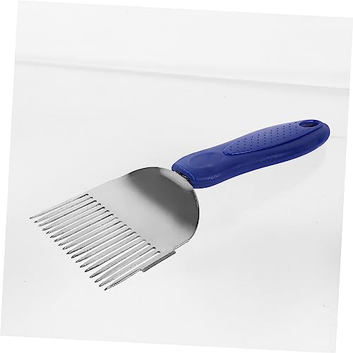 Happyyami Stainless Steel Honey Comb Scraper Tool Beekeeper Honey Knife Plastic Handle Easy Uncapping Fork for Beekeeping