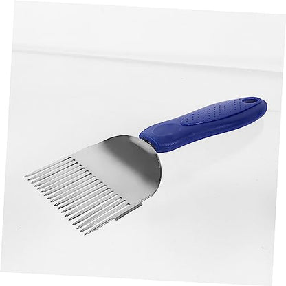 Happyyami Stainless Steel Honey Comb Scraper Tool Beekeeper Honey Knife Plastic Handle Easy Uncapping Fork for Beekeeping