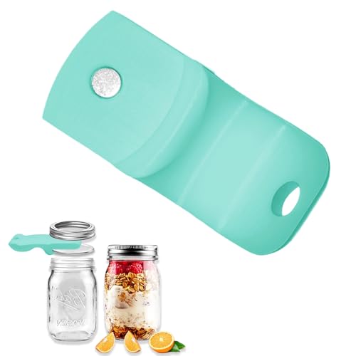 Mason Jar Opener and Canning Tool, Compatible with Mason Jar Lids, Releases Vacuum Seal on Wide Mouth and Regular Mouth, Magnetic Lid Lifter for Canning, Pickling (mint green) - color: Mint Green