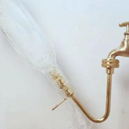 Brass Jet Bottle & Carboy Washer – Automatic Cleaning for Homebrew Beer, Fits Sink Faucet With Adapter & Rubber Seal