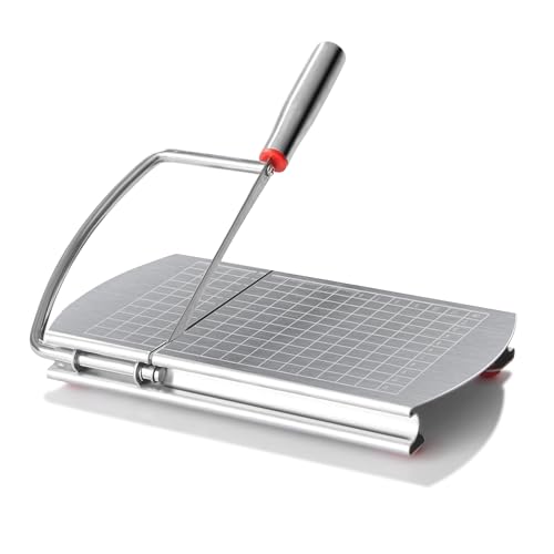 Faat3Coi4 Cheese Slicer with Blade for Block Cheese, Handheld Cheese Cutter Board, Stainless Steel Cheese Cutting Board for Block Cheese, Butter, Sausages, Fruits Kitchen Gadget - size: Cheese Slicer Only