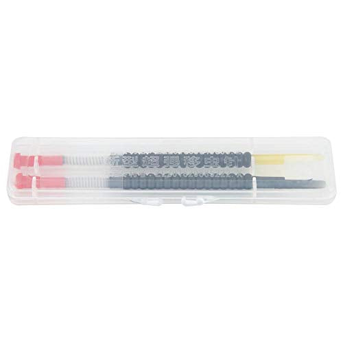 TOPINCN Beekeeping Grafting Tools for Queen Rearing, Plastic, Spring-Loaded Plunger, 2 Pack with Box, 4.3 Inch Needle