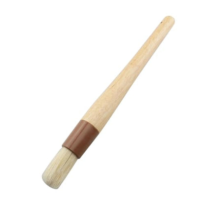 TAODAN Round Natural Boar Bristle Cake/Biscuit/Oil Brush Kitchen Baking Tool for Spreading Marinades/Sauces/Butter