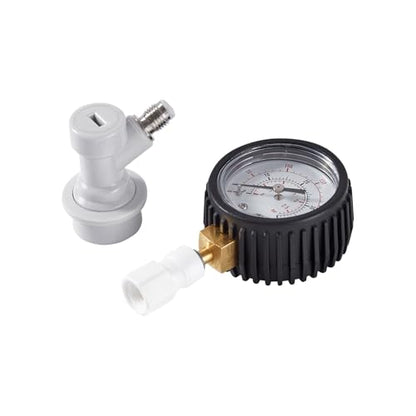 0-40PSI Brew Ball Lock Dial Keg Pressure Quick Tester Corny Beer Barrel Leaking Finder Handy Homebrew Kegging Pressure Tester