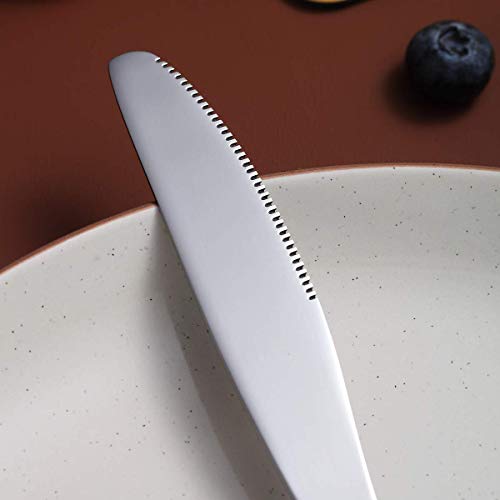 Berglander Dinner Knives Set Of 12, Stainless Steel Shiny Mirror Dinner Knife, Butter Knife Spreader Table Knives Sturdy And Dishwasher Safe - color: B. 12 Pieces