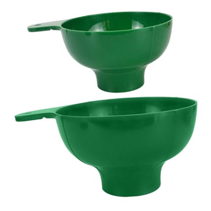 LABRIMP Wide Mouth Funnel Set 2 Pcs Plastic Kitchen Funnel for Filling Jars Bottles Jam Oil Wine Liquid Transfer Tool for Home Cooking Canning Seasoning 6.41 X 4.76 X 2.99 in