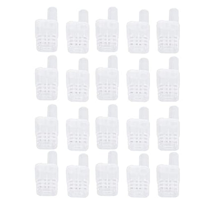 Fdit Queen Bee Rearing System Kit, 20pcs Queen Bee Rearing Cages Transparent King Cage Beekeeping Tools Queen Bee Cage Catcher Clips