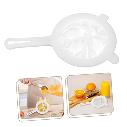 Uonlytech 2pcs Fine Mesh Strainer Filter for Kitchen Juice and Soy Milk, Plastic Food Sieve with Double Handle, Reusable Honey and Coffee Juice Filter for Home Cooking