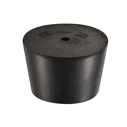 MECCANIXITY Rubber Tapered Plug 33mm to 41mm with Hole Test Tubes Bungs Stopper Black for Lab Home - size: 33mm - 41mm