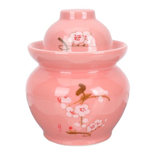Garneck Ceramic Pickle Jar with Lid 2 Gallon Traditional Sealed Kimchi Storage Crock for Sauerkraut Fermentation and Kitchen Organization