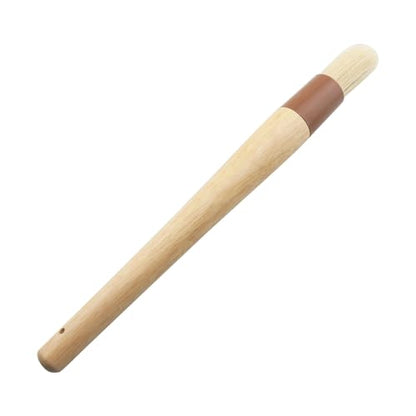 TAODAN Round Natural Boar Bristle Cake/Biscuit/Oil Brush Kitchen Baking Tool for Spreading Marinades/Sauces/Butter