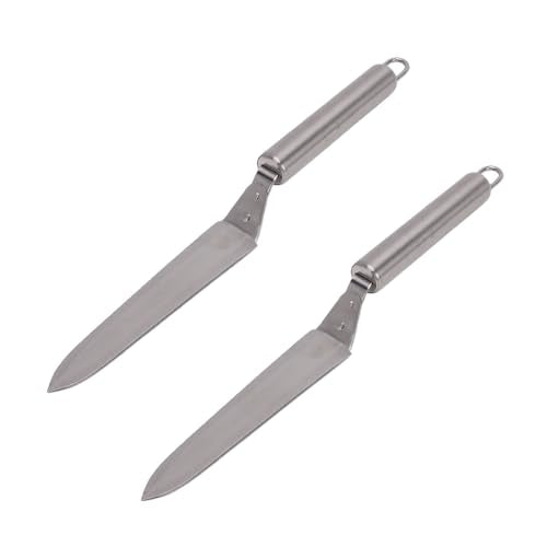 Zunate Beekeeping Honey Uncapping Cutter 2 Pack,Stainless Steel Bee Uncapping Knife Tool for Harvesting Honeycombs,Angled Slanted Side Precision Scraper,Ultra Thin Lightweight Hand Tool