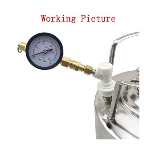 Home Brewing Ball Lock Pressure Relief Valve with Gauge 15psi Spunding Homebrew Beer Carbonation Regulator Brewing Accessories