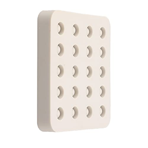Dpofirs Beekeeping Rearing Box, Queen Rearing System Beekeeping Grafting Kit, Wax Queen Grafting Cups Silicone Beekeeping Beeswax Queen Cell Cups Making (4 Rows 96x92x14mm)