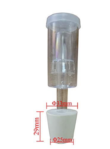 2 Piece Simple Airlock Homebrew Air Lock With Cap include #6 Rubber Stopper Beer Fermentation Wine Making Twin Bubble Grommet Airlocks