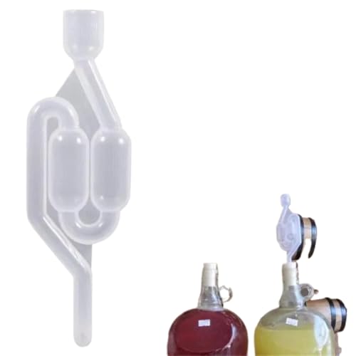 S-Shape Airlock With Food Grade Grommets Compatible With Homebrew Carboys Fermenters Wine Making