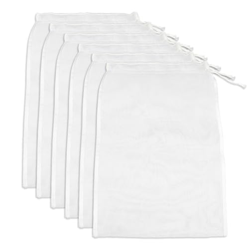 6 PCS Nut Milk Bag Filters, 12×18 Inch Fine Mesh Cheese Cloth Strainer Bag, Reusable Food Filters, Multi-Purpose for Filtering Juice, Cheese, Coffee, Tofu, Yogurt and Tea - size: 12×18