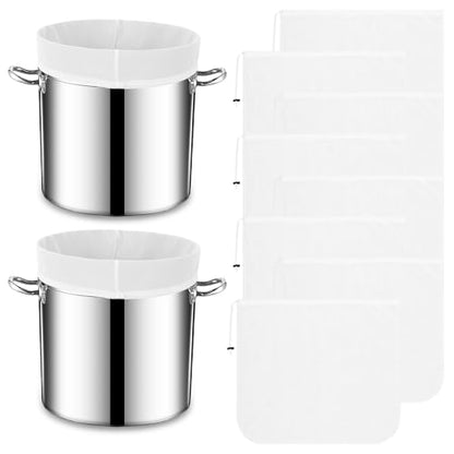 8 Packs Brew Strainer Bags Reusable Extra Large 26 x 22'' Drawstring Fine Mesh Strainer Bag Fine Mesh Brew Bags for Home Brewing Hops Grains Wine Beer Making Cheese Cloth Straining Brews Bag