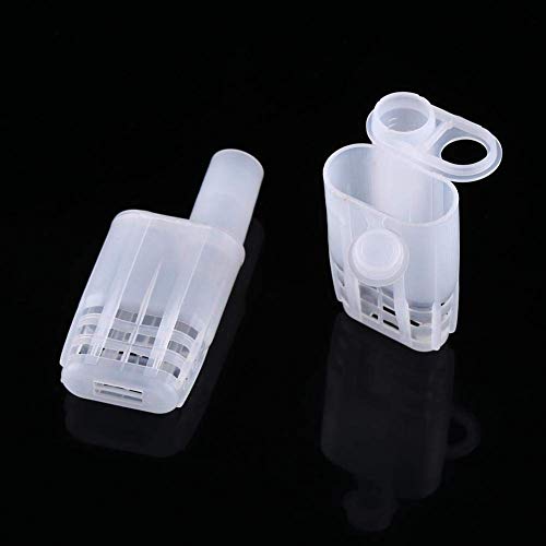 Walfront Queen Bee Cages 10Pcs Plastic Isolator Rearing Catcher Holder Beekeeping Tool