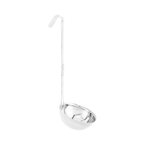 Restaurantware Met Lux 16 Ounce Serving Ladle, 1 With Hook Handle Soup Ladle - Dishwasher-Safe, Corrosion-Resistant, Stainless Steel, For Stirring, Pouring, & Serving - size: 16 oz