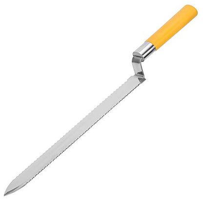 Stainless Steel Honey Scraper, Beekeeping Serrated Honey Scraping Knife Uncapping Knife Bee Hive Hand Tool