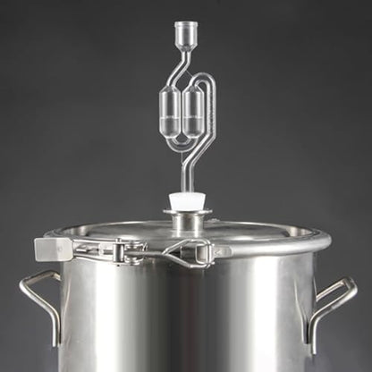 Bubble Airlock, Clear Fermentation Airlock, Food-Grade Homebrew Tool For Beer/Wine/Pickles, S-Shaped Water Seals With MAX Fill Line, Fits Most Jars & Crocks