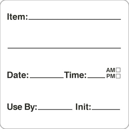 Dissolvable Storage Labels 2x2 Inch, 200 Removable Labels for Food Containers, Kitchen & Freezer Use, Water Soluble, No Residue, Easy to Write