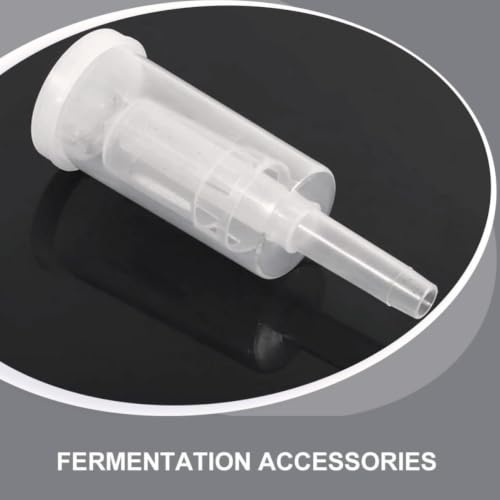 VILLCASE 3 Sets Plastic Airlocks with Silicone Plugs for Home Brewing Beer and Wine Fermentation, White Non-return Check Valves Designed to Release Carbon Dioxide and Prevent Oxygen Entry