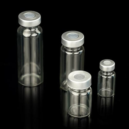 10 Pack 5ml Sealed Sample Vials, Transparent Glass Vials with Self Healing Injection Port(10, 5ML) - size: 5ML