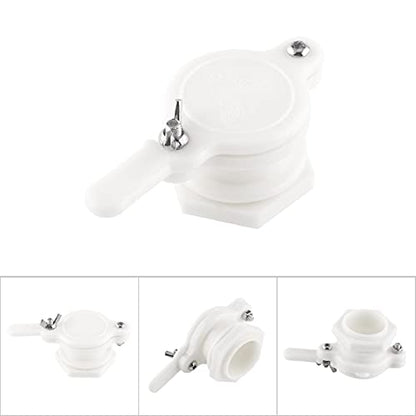 JTLB Bee Honey Tap Valve, Plastic Extractor Gate for Food with Stainless Steel Screws and, (White)